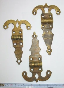 HANDGEFERTIGTES SET VINTAGE MESSING TÜRSCHARNIERE Pfeil Stil 5-6" lang - Bild 1 von 1
