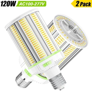 2 x 120W LED Corn Light Bulbs 4500K/5000K/5700K Commercial Workshop Gym Lamp E39 - Picture 1 of 16