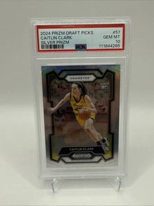 2024 Panini Prizm Draft Picks #57 Caitlin Clark Silver Prizm Rookie RC PSA 10 - Picture 1 of 13