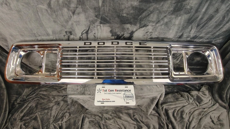 1977 - 1978 年道奇 Ram D100 D150 格栅原始设备制造商翻新镀铬 — 第 1/1 张图片