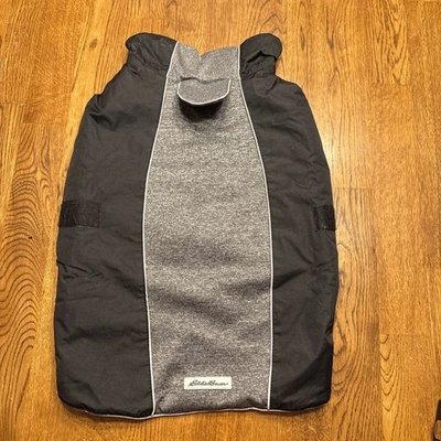 Eddie Bauer Dog Coat Large Black & Grey Fleece Lined Jacket EUC - Image 1 of 4