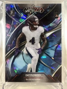 Zay Flowers 2023 Wild Card American Metallix Rookie 9/10 WMG-ZF - Imagen 1 de 2