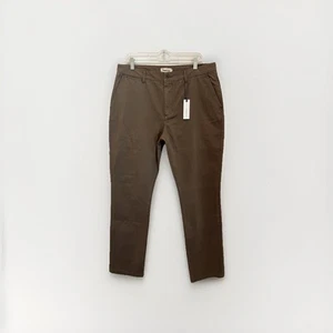 Pantalón Taylor Stitch The Democratic Foundation Orgánico Espresso Talla 36x34 Nuevo con Etiquetas - Imagen 1 de 15