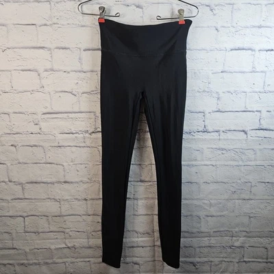 Leggings elásticos Spanx para mujer talla XS negros brillantes tiro medio Foto 1 de 4
