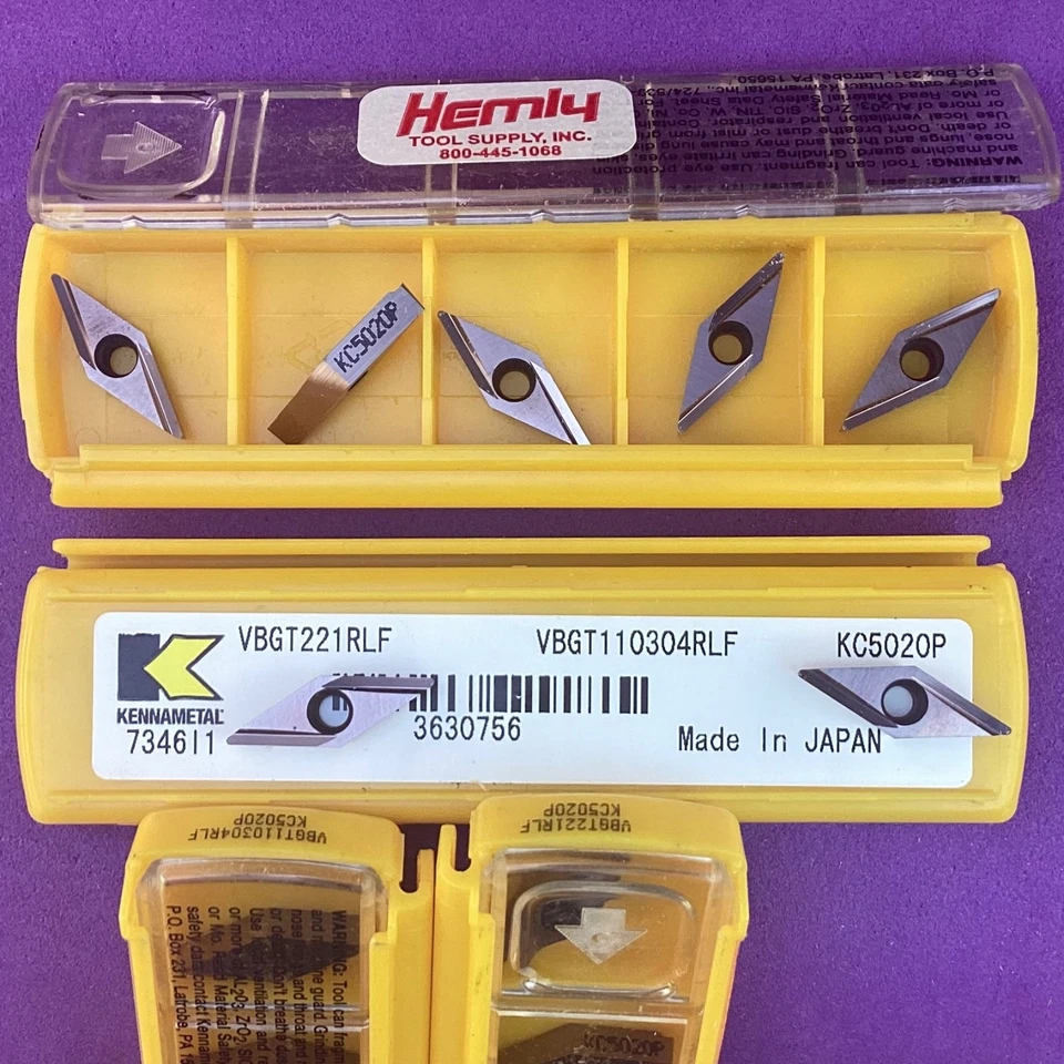 Insertos de carburo KENNAMETAL VBGT 110304RLF VBGT 221RLF KC5020P🎯Maquinista 5 piezas Foto 1 de 1
