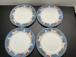 Lotto di 4 piatti Sakura Snowman Debbie Mumm 11" - Foto 1 di 10