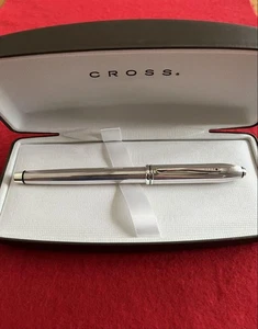 Cross Ballpoint Pen Townsend Roller Ball Sterling Silver - Picture 1 of 12