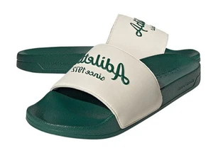 Adidas Hombres Adilette Zapatilla de Ducha Verde Marfil Zapatos Tobogán Playa Zapatillas GW8749 - Imagen 1 de 9