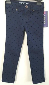Cherokee Girls Polka Dots Blue Jeggings Denim Size 4 NWT - Picture 1 of 3