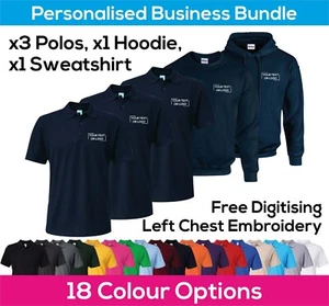 Embroidered Workwear Bundle - Personalised New Business Starter Package Clothing - Picture 1 of 21