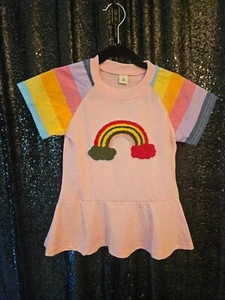 New! Baby Girl Size LXL Toddler Dress Rainbow-dh088 - Picture 1 of 5