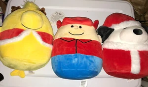 3er Set Peanuts Weihnachten Squishmallows - Charlie Brown, Snoopy, Woodstock 8 Zoll - Bild 1 von 13
