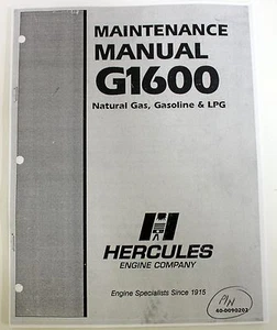 Hercules Wartungsanleitung G1600 Motoren Erdgas, Benzin LPG 40-0090202 - Bild 1 von 2