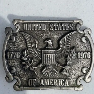 United States of America Bicentennial Eagle 1776-1976 Vintage Metal Belt Buckle - Picture 1 of 5