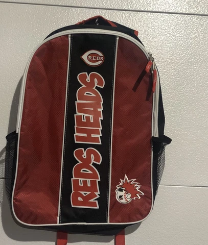 Cincinnati Reds Heads Backpack Kids Club Member Bag Fan Souvenir Red Mesh Pocket Cover