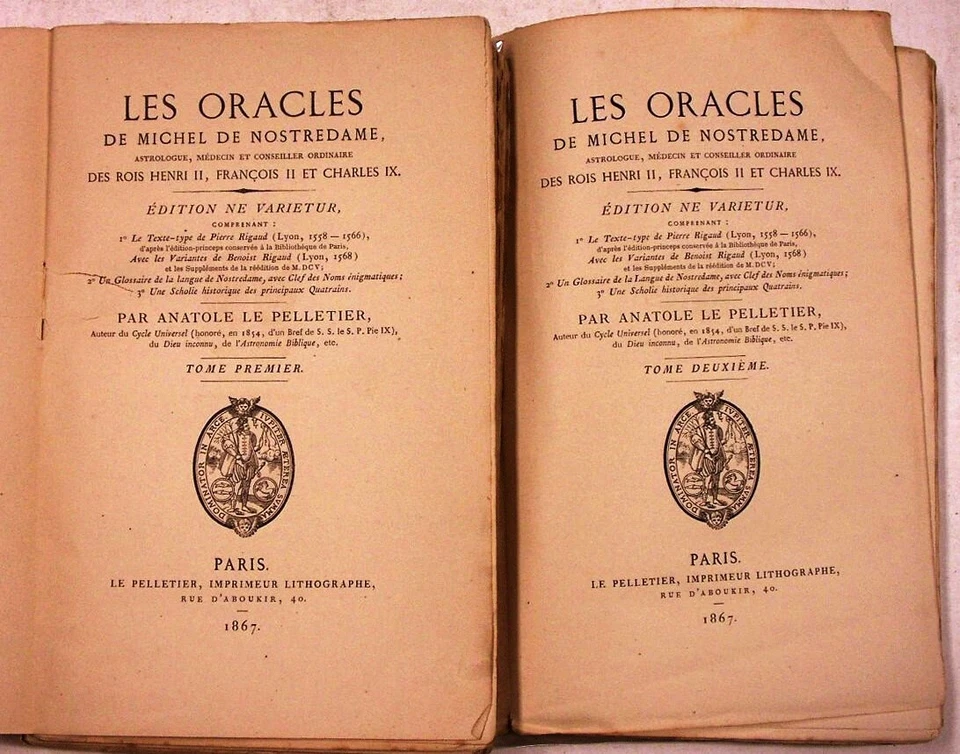 Les Oracles de Michel de Nostredame Astrologue, médecin et conseiller - Photo 1/1