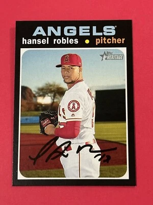 2020 Topps Heritage Hansel Robles #375 Los Angeles Angels (B) - Image 1 of 2