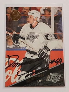 1993 LEAF DOMINIC LAVOIE LOS ANGELES KINGS AUTO CARD - Picture 1 of 2