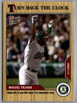 2020 Topps Now Turn Back the Clock #155 Miguel Tejada Oakland Athletics - Image 1 of 2