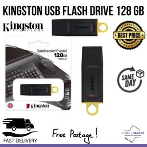 Kingston 128GB DataTraveler Exodia USB 3.2 Flash Drive – Type-A Pen Drive Black - Afbeelding 1 van 3