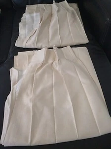 JCP HOME CURTAINS PINCH PLEATED 2 DRAPES 24" WIDE 82”LONG IVORY - Picture 1 of 12