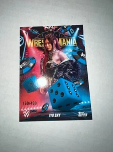 2025 Topps WWE World Wrestlemania 41 Exclusive Blue Iyo Sky 169/499 /499 - Picture 1 of 1