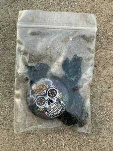 Dia De los Muertos black necklace - Picture 1 of 2