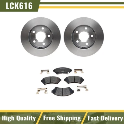 Front Kit Brake Rotors Ceramic Brake Pads For 1997 1998 -2003 Pontiac Grand Prix - Image 1 of 4