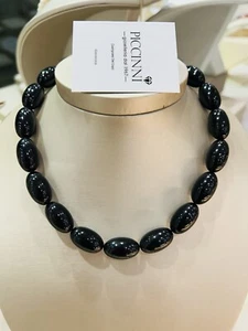 Collana di Corallo Nero Naturale con Gancio In Argento 925 - Imagen 1 de 7