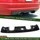 For BMW 2001-2006 E46 M3 Rear Bumper Diffuser Carbon Fiber CSL Convertible 2DR