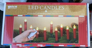 Juego de 10 velas ROJAS con clip navideño nuevas con control remoto NAVIDAD, BODAS, ETC. - Imagen 1 de 1