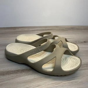 Crocs Meleen Women's Beige Rubber Slip On Wedge Sandal Size US 10M - Picture 1 of 11