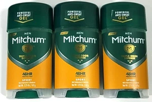 Mitchum Anti-Perspirant & Deodorant Gel for Men - Sport 2.25 oz Lot of 3 New - Picture 1 of 3
