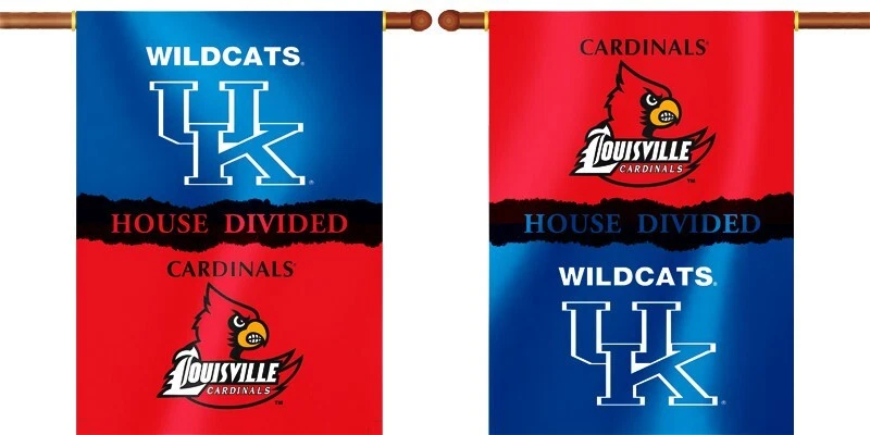 Kentucky Louisville 2-sided 28 X 40 Inch House Divided Banner Flag Pole Sleeve