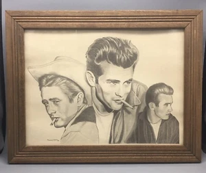 Framed Michael Irvin 1986 Drawings of James Dean - Picture 1 of 3