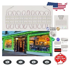 Outdoor Waterproof Green LED Decorative Lights - 100 Modules, Voice Control - Picture 1 of 6