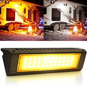 Luces LED amarillas/blancas para toldo utilitario de aluminio impermeables para autocaravana de 9 pulgadas - Imagen 1 de 24
