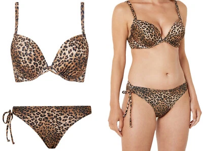 Hunkemöller Damen Bikini Set Badeanzug Schwimmanzug leopard Print S 75C, M 75C - Bild 1 von 4
