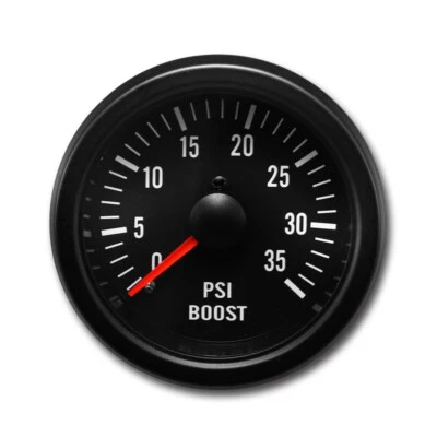 VD Vintage 52mm 2-1/16" Mechanical Boost Gauge 0 ~ 35 PSI Light Bulb Black Bezel - Image 1 of 4