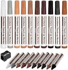 Furniture Repair Kit Wood Markers Wax Sticks, for Stains, Scratches, Wood Floors - Picture 1 of 12