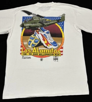 Vintage Los Alamitos Army Airfield 10k 5K 2000 Y2K Run Marathon T Shirt Men's M - Image 1 of 4