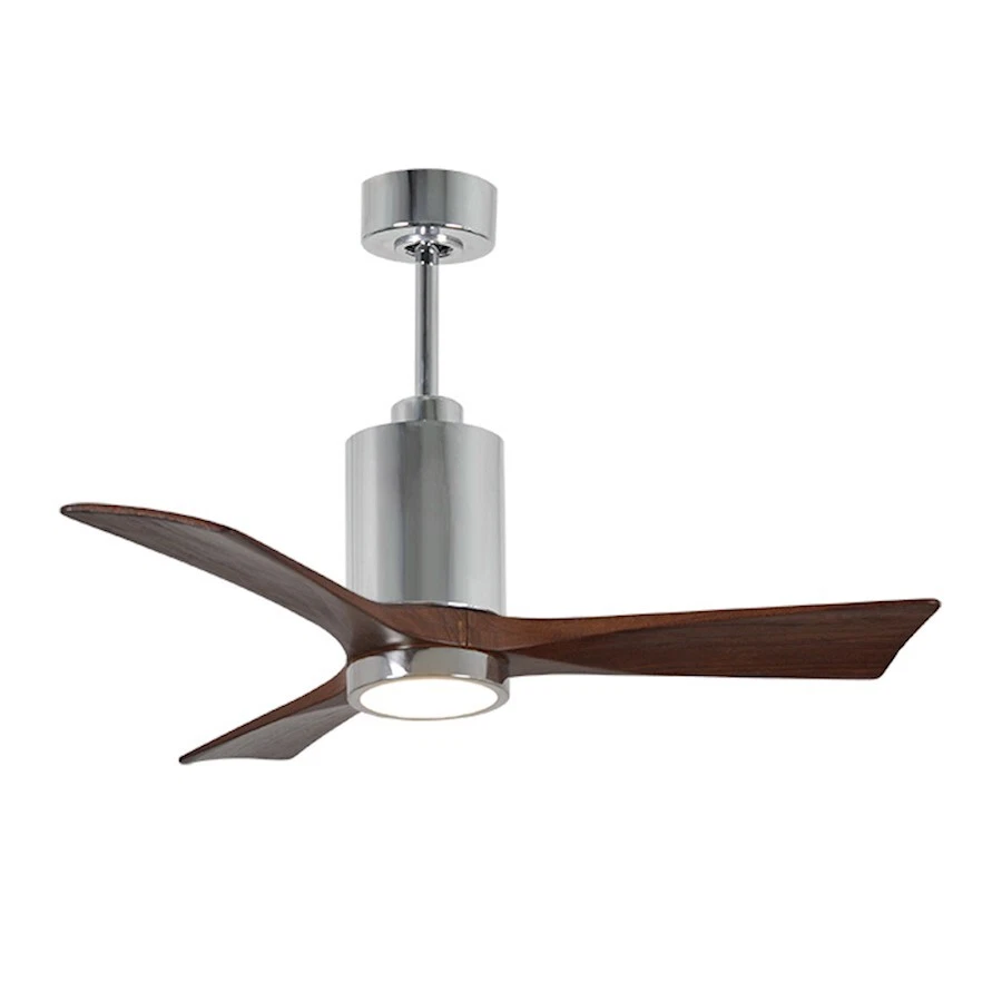 Matthews Fan Atlas Patricia 3 Three Blade Paddle Fan w/Light Kit, Chrome, 42" - Image 1 of 1