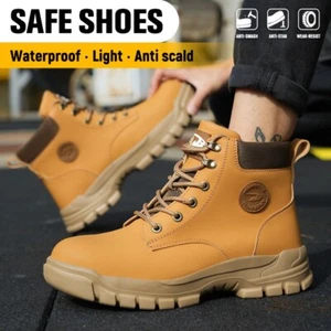 Work Boots Steel Toe Sneakers Indestructible Men Safety Boots Anti-smash Shoes - Picture 1 of 35