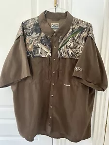 DRAKE WATERFOWL EST TWO TONE CAMO FLYWEIGHT WINGSHOOTER'S SHIRT SHORT SLEEVE - Picture 1 of 11