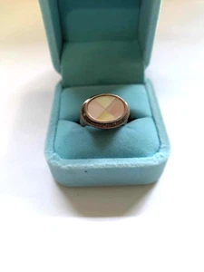 S. PLATA OVALADA PARECE ÓPALO X CENTRO ESTAMPADO.925DISEÑADOR? 10,85 GMS TALLA 6 - Imagen 1 de 4