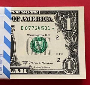 NEW 2017A ⭐️STAR NOTE $1 DOLLAR BILL  (FW) Print ( NEW YORK “B”) UNCIRCULATED - Picture 1 of 3