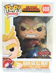 Funko Pop Silver Age All Might # 608 My Hero Academia Exclusive Vinyl Figure - Picture 1 of 6