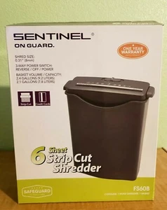 Sentinel FS60B on Guard 6 Sheet Stripcut Paper Shredder - Picture 1 of 8