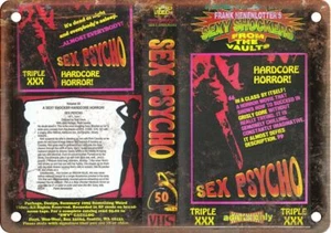 Sex Psycho Vintage VHS Cover Art 12" x 9" Reproduction Metal Sign V137 - Picture 1 of 1