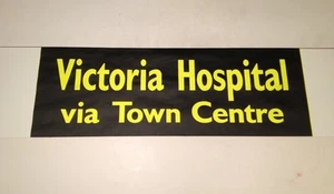 Blackpool Bus Blind Oct 99(28" Wide)- Victoria Hospital Via Town Centre - Picture 1 of 1